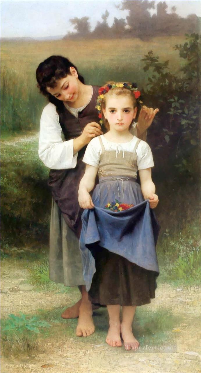 Parure des champs Realismo William Adolphe Bouguereau Pintura al óleo